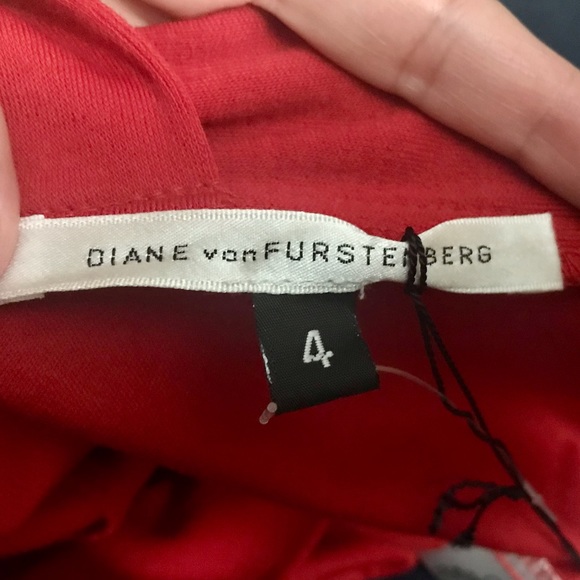 Diane Von Furstenberg 100% Wool Red Midi Dress - Picture 3 of 8